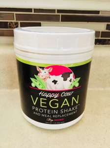 Happy Cow Vegan Protein Shake container